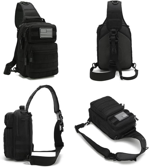Backpack Pack Daypack Backpack Tactical Sling Bag for Men Molle Shoulder Bag for Hunting, Hiking, Traveling, Camping