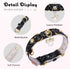 PetsHome Bling Rhinestones Cat Collar, PU Leather Adjustable Pet Collar with Luxury Pendant for Extra Small Dog and