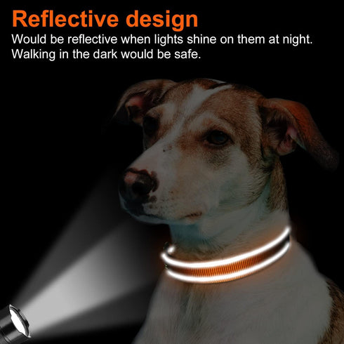 Joytale Dog Collar, Soft Neoprene Padded Breathable Nylon Pet Collar, Adjustable for Small Dogs, Orange, Size S