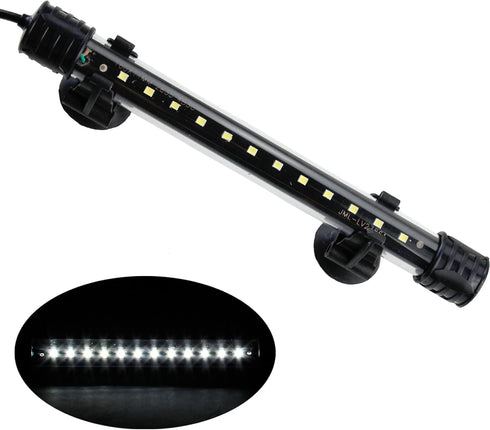 AQUANEAT 7.5 Inch LED Submersible Light for Aquarium, Underwater Fish Tank Light (White)