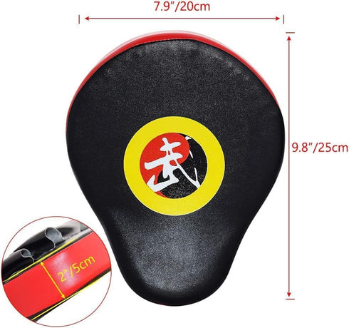 TLBTEK MMA Taekwondo Kick Shield - Muay Thai Karate Kickboxing Training Pads - Curved Leather Strike Shield
