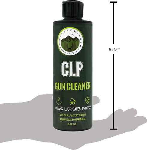 Apex Wilderness 8oz CLP Gun Cleaner | Bore Cleaner, Lubricant, Protectant Gun Oil | All-in-One Gun Solvent, Lube, Rust