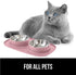 Gorilla Grip 100% Waterproof Cat and Dog Bowls - Silicone Feeding Mat Set with Stainless Steel Bowl, Slip Resistant,