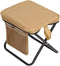 Aymzbd Folding Camping Stool with Side Pocket Portable Small Foldable Chair Footrest for