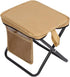 Aymzbd Folding Camping Stool with Side Pocket Portable Small Foldable Chair Footrest for