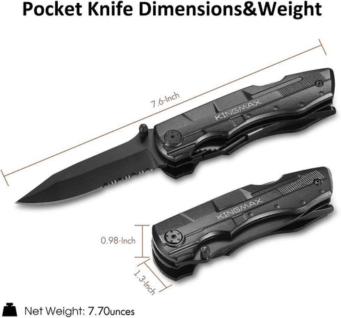 Pocket Multitool Tactical Knife with Blade, Saw, Plier, Screwdriver, Bottle Opener, Full Stainless Steel