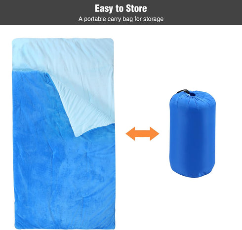 REDCAMP Kids Mummy Sleeping Bag for Camping, 3 Season Cold Weather Sleeping Bag for Boys, Girls & Teens, Blue/Rose Red