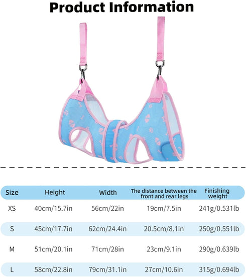 HOONHERY Hammock, Clipping/Trimming, (M/Load-Bearing:17.6-22) Dog Grooming Hanging Harness Holder for Nail Strap