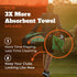Frogger Amphibian Golf Towel with Wet and Dry Technology, Green - Accessory for Men & Women with Carabiner Clip