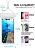 wellhouse Waterproof Phone Pouch, Case for iPhone 16 15 14 13 Pro Max XS Samsung, IPX8 3D Dry Bag (Duke Black+White, 2