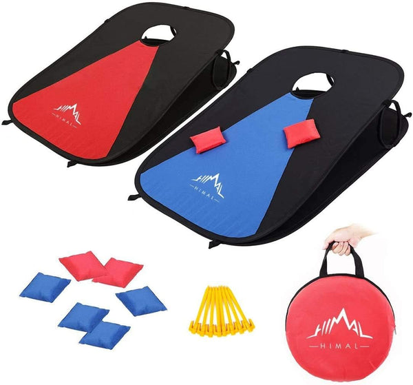 Himal Collapsible Portable Corn Hole Boards with 8 Bean Bags (3 x 2-feet)