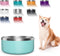 Stainless Steel Dog Bowl, 64oz Mint Green Food and Water Bowl with Non-Slip Quiet Bottom, Easy to Clean, Dishwasher Safe