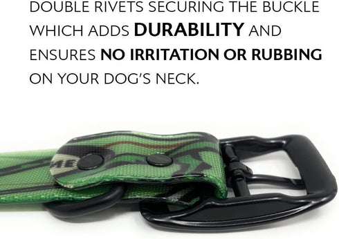 Regal Dog Products Waterproof Camo Hunting Dog Collar with Black Hardware for Small, Medium, Large, or XL Dogs