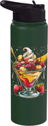 Ice Cream Enthusiast T-Shirts and Presents Ice Cream Sundaes Graphic Gelato Sorbet Stainless Steel Insulated Water Bottle