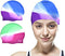 Silicone Swim Caps, 2 Pack Durable Comfortable Adult Swimming Cap for Short Hair and Long Hair