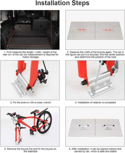 Versatile Alloy Quick Release Bicycle Block Carrier Holders, Front Fork Mount Rack for Car Truck Pickup Bed