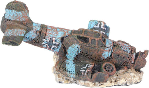 balacoo Fish Tank Helicopter Landscape, Aquarium Ships Fish Tank Helicopter Decorations, Artificial Aquarium Accessories