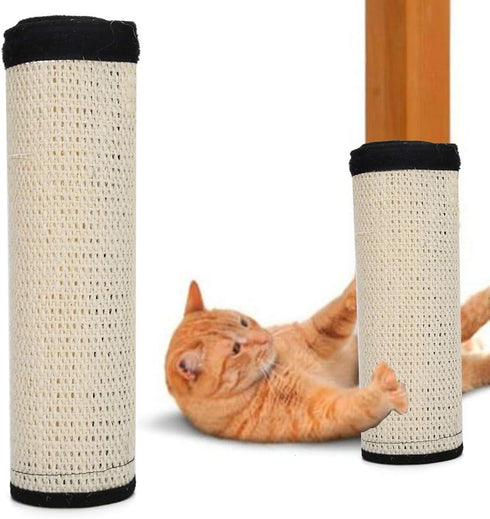 Table Leg Scratch Board, Sofa Scratcher Mat, Furniture Protect for Cats (White)