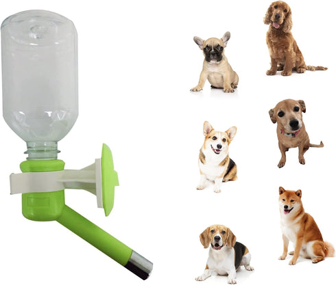 Choco Nose No-Drip Dog Water Bottle/Feeder - 11.2 oz, Apple Green (H590) for Small-Medium Animals