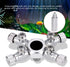 TOPINCN Fish CO2 Splitter Regulator, Aluminum Alloy with 6 Way Outlets for Aquarium