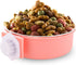 Large Crate Dog Bowl, Removable Stainless Steel Hanging Pet Bowl for Dogs, Cats, Puppies (Pink Orange)