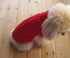 FAMI Dog Clothes Sweater for Small Dogs, Soft Winter Puppy Sweaters, Warm Outfit for XS S Cats (Red, X-Small)