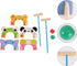 TOYANDONA Cartoon Wooden Animal Croquet Set - Interactive Family Game with Croquet Wood Mallets for Kids