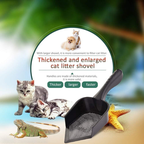 Cat Scooper Fine Sand Sifter Kitty Litter Scoop with Pointed End for Pet Reptile Terrarium