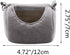 Wontee Portable Cylinder Carrier Bag for Dwarf Hamster, Warm Outdoor Bag with Adjustable Shoulder Strap (Grey)