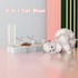 Marchul Raised Cat Dishes for Food and Water, Pet Feeding Bowls with Automatic Water Bottle