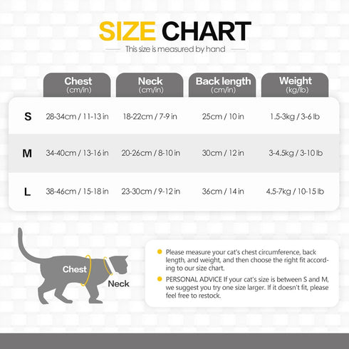 JOHNBOLIN Cat Surgery Recovery Suit, Protective Soft Cone Onesie Shirt for Female Male Pets (Grey, Large)