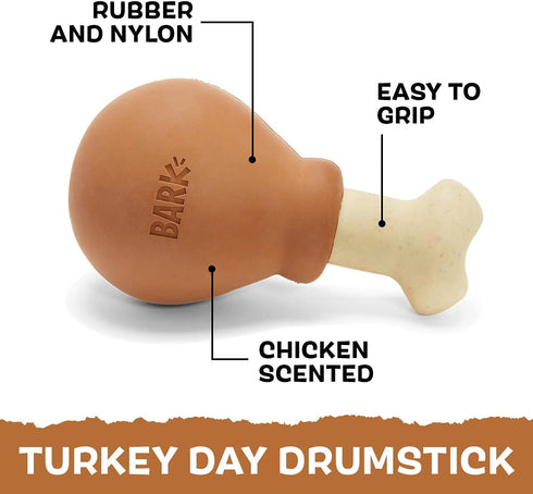 Barkbox Super Chewer Tough Dog Chew Toys for Aggressive Chewers, Dental Stimulating (Turkey - Large)