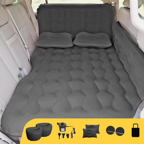 2 2 ISWEES Car Bed SUV Air Mattress, Car Air Mattress with Electric Pump, Inflatable Pillows and Footrests for Back