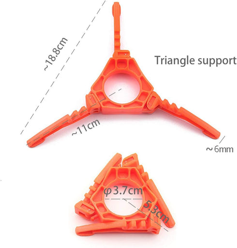Fuel Can Stabilizer Canister Stand - Gas Tank Bracket Stove Standard Bottle Shelf Tripod Folding (Orange)