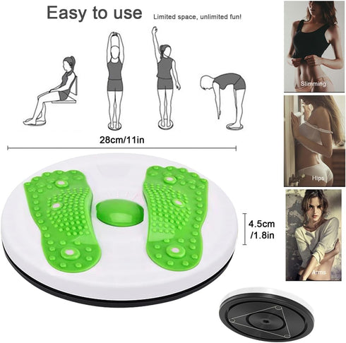Twister/Ab Twister Board for Exercise Waist Twisting Disc Waist Whisper Foot Massage Twist for Fitness Losing Weight Indoor Outdoor Sports Equipment (12 in) by JUNDALINDA