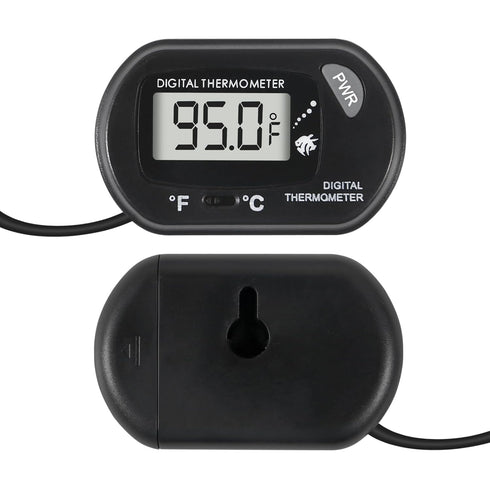 Shutao Digital Aquarium Thermometer with LCD Display - Water-Resistant Sensor Probe and Suction Cup for Fish
