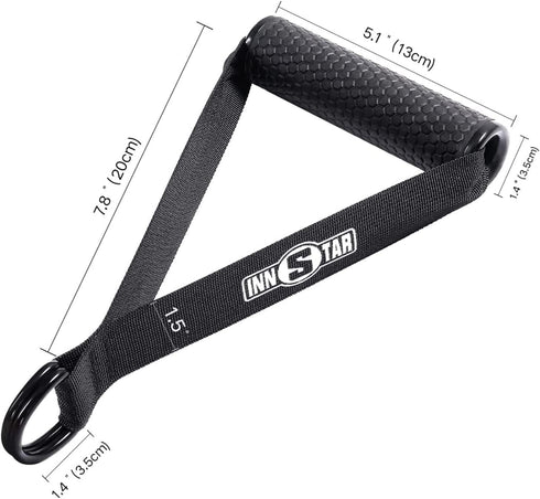 INNSTAR Upgraded Heavy Duty Exercise Handles, Resistance Bands Handles with Solid ABS Core Grips