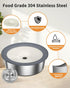 No Spill Dog Water Bowl, 1.5L Stainless Steel Slow Drinking Dish, Splash Proof for Dogs and Cats