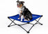 Coolaroo On The Go Cooling Elevated Dog Bed, Portable for Travel & Camping, Collapsible Storage, Medium, Aquatic Blue