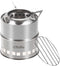 Ohuhu Camping Stove, Mini Portable Wood Burning Stove, Stainless Steel for Picnic BBQ Camping Hiking Cooking