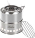 Ohuhu Camping Stove, Mini Portable Wood Burning Stove, Stainless Steel for Picnic BBQ Camping Hiking Cooking