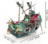 Air Bubbler Sunken Ship Ornament, Aquarium Shipwreck Decorations for Fish Tank Aerating Action