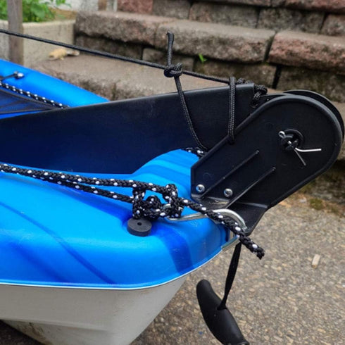 Kayak Rudder, Fishing Watercraft Canoe Boat Rudder, Replacement Parts with Control Line Kit