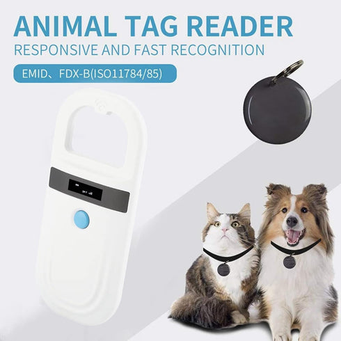 (ISO11784/11785) Watris Veiyi Dog Microchip Reader, Pet Microchip Scanner with OLED Display Screen, Pet Chip ID Scanner