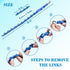 Dog Training Collar with 4 Extra Links for Medium, Large and X-Large Dogs (Blue)