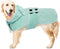 Dog Bathrobe Dog Drying Coat - Microfibre Fast Drying Super Absorbent Towel, Magic Sticker & Belly Strap for Dogs
