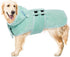 Dog Bathrobe Dog Drying Coat - Microfibre Fast Drying Super Absorbent Towel, Magic Sticker & Belly Strap for Dogs