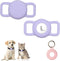 PuppyDoggy 2 Pack Waterproof Holder for Collar, Dog Cat Case, Scratch-Resistant, with Keychain Holder, Purple