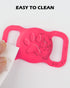Dynmeow Airtag Dog Collar Holder, Stretchy Silicone Anti-Lost Holder for Dog and Cat Collars (HOT PINK)