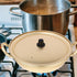 9.44X9.44X2.75In Luxshiny Korean Ramen Pot Lightweight Aluminum Noodle Cooker with Lid Double Handles Fast Heating